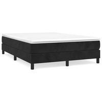 BOXSPRINGBETT 140/200 Cm Schwarz Samt - Schwarz, Textil (140/203cm) - vidaXL