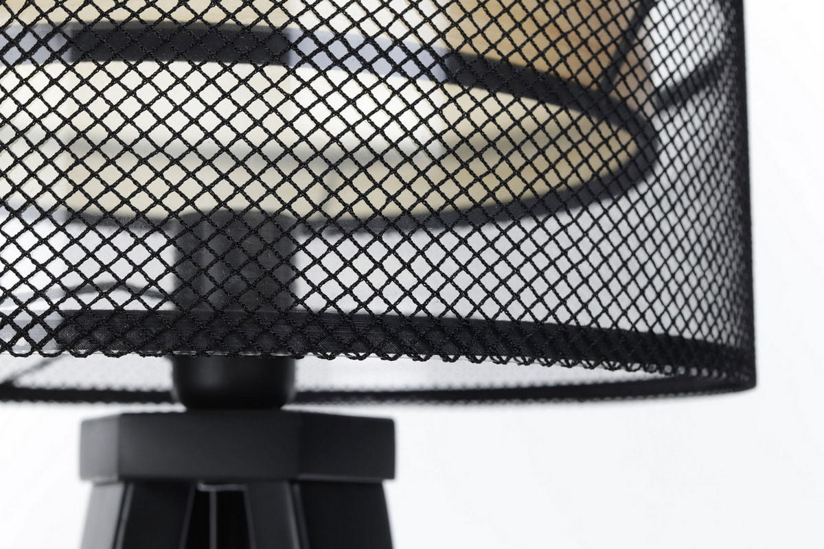 TISCHLAMPE Schwarz 30/45 cm - Beige, Kunststoff (30/0.7/45cm) - ONZENO