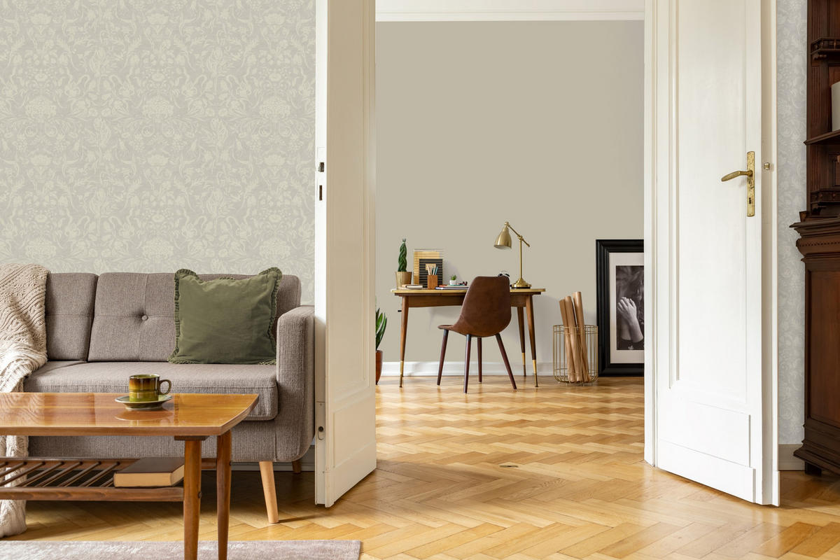 VLIESTAPETE - Königsdamast - Beige - Beige, Papier/Kunststoff (53/1000cm) - LOOKS by W.Joop