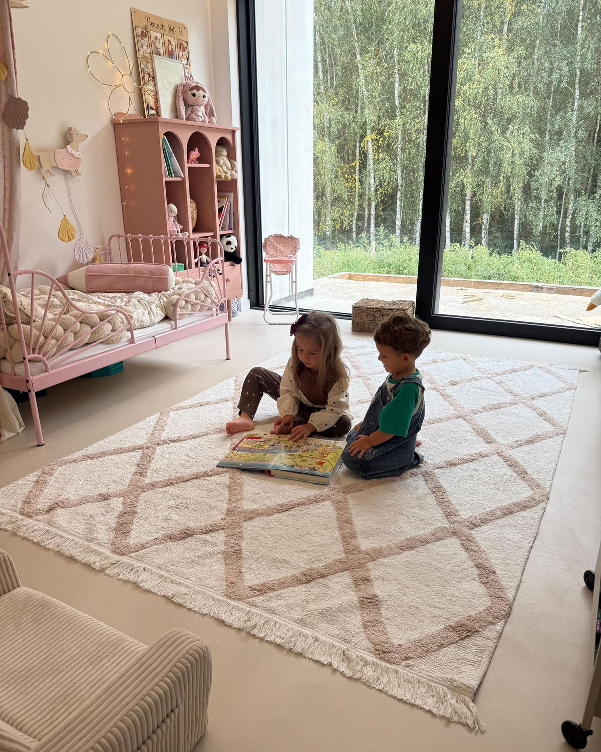 KINDERTEPPICH Beige 160/230 cm Baumwolle Punsari - Beige, Textil (160/230cm) - Beliani