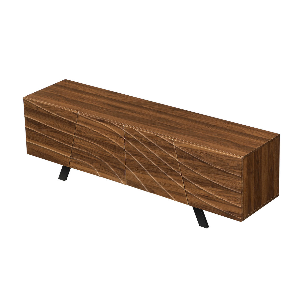 TV-LOWBOARD Walnussfarben 160/39/50.5 cm - Walnussfarben, Holzwerkstoff (160/50.5/39cm) - PANGIVO