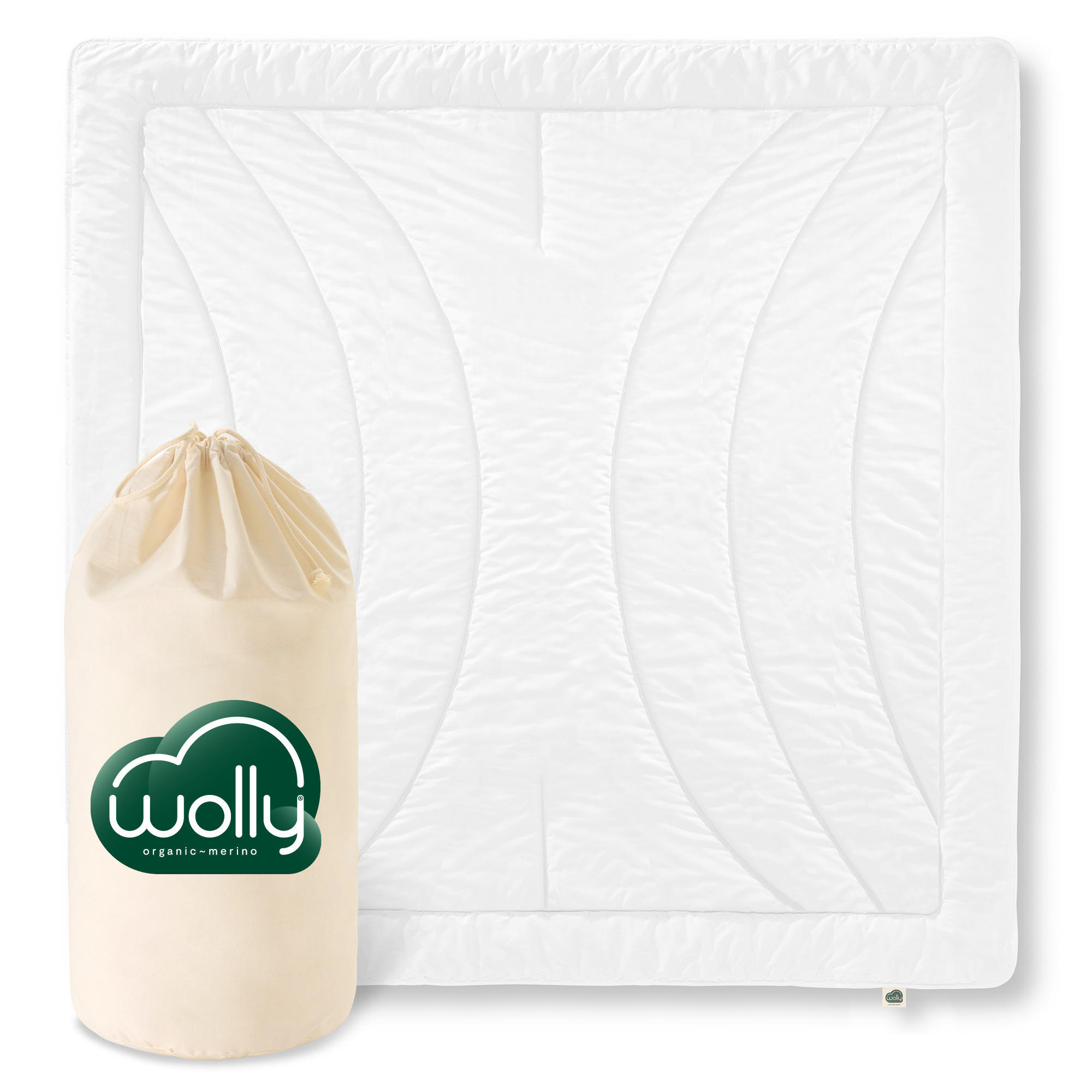 SOMMERBETTDECKE MERINOWOLLE 100% Schurwolle leicht - Weiß, Naturmaterialien/Textil (200/200cm) - wolly