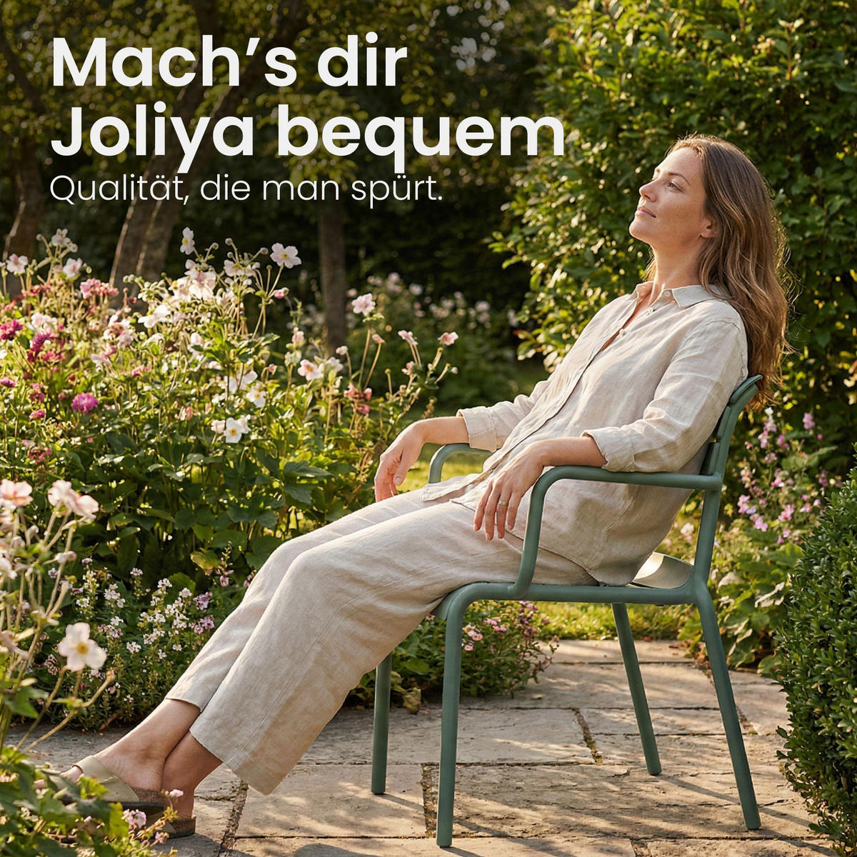 GARTENSTUHL Kunststoff Oliv - Olivgrün, Kunststoff (57/82/57cm) - CLP