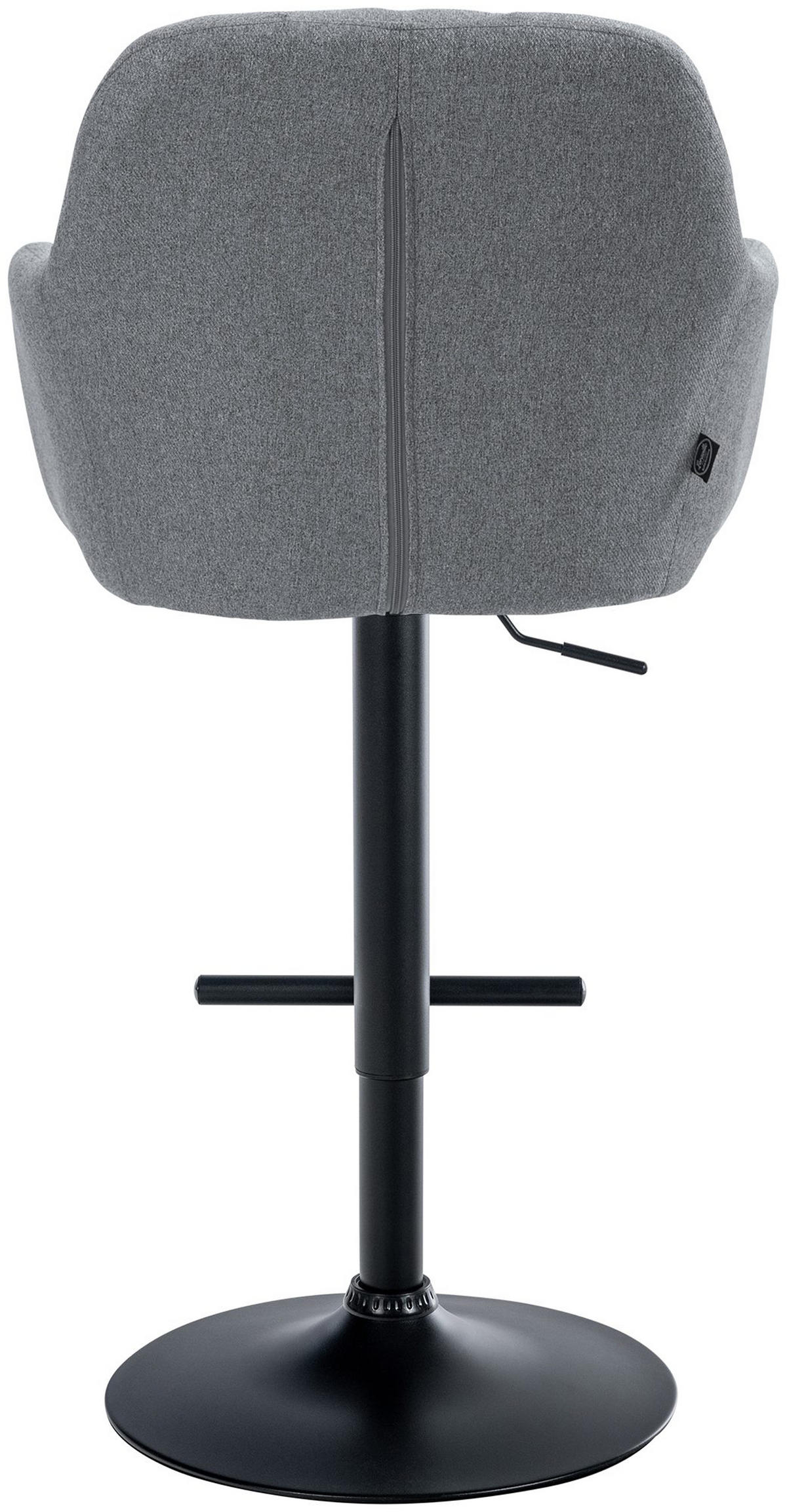 BARHOCKER Nardo Stoff schwarz grau - Schwarz/Grau, Textil/Metall (57/118/59cm) - TPFLiving