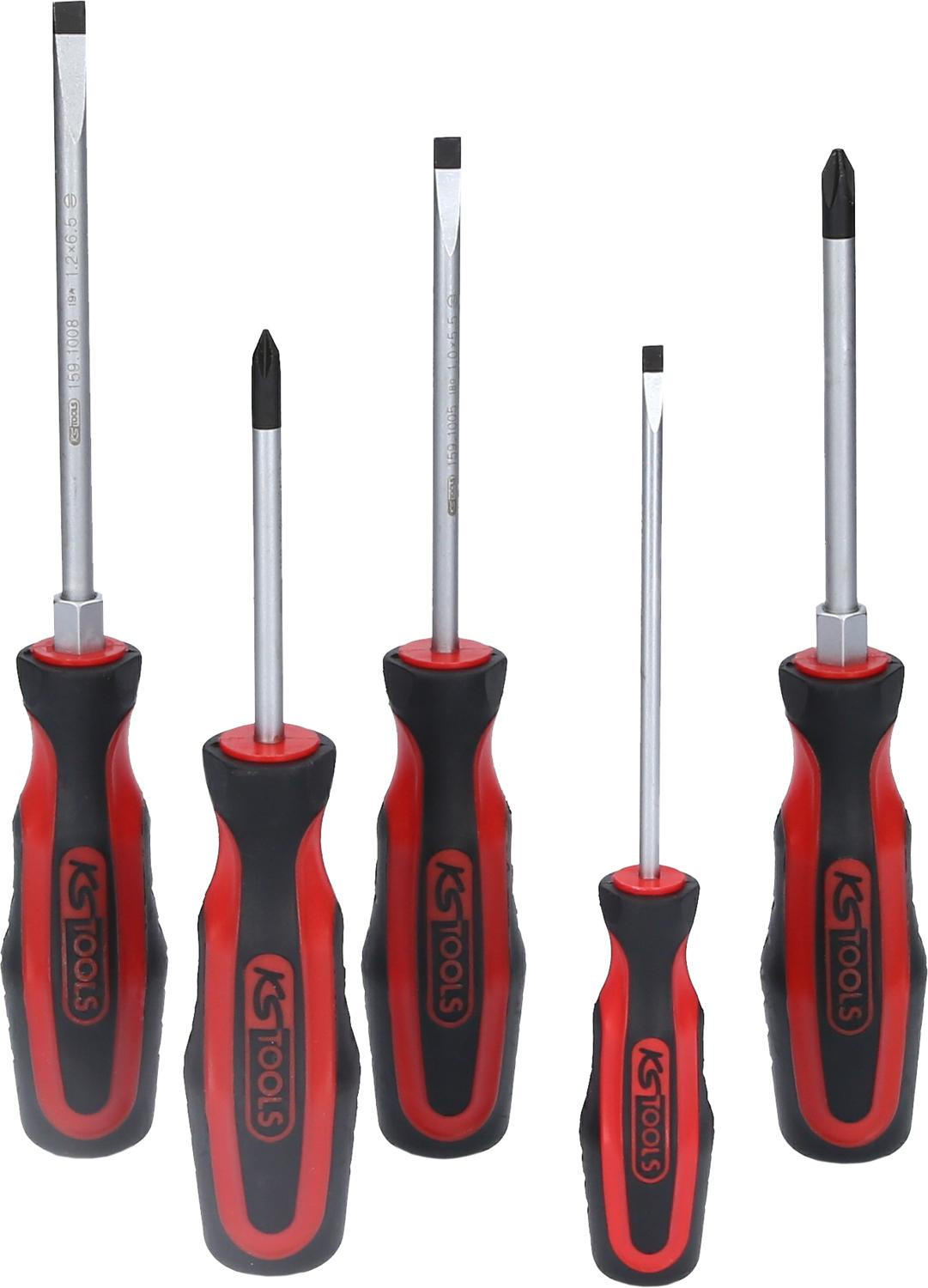 ERGOTORQUEPLUS SCHRAUBENDREHER-SATZ, 5-TLG - Multicolor, Kunststoff/Metall (34/14/50cm) - KS Tools