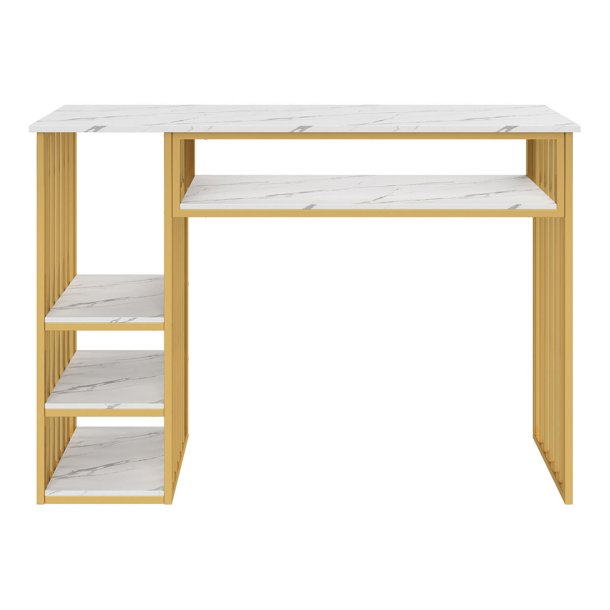 BARTISCH 140/40/105 cm mit Stauraum DE-39847 Gold - Goldfarben, Metall (40/140/105cm) - ComfortXL