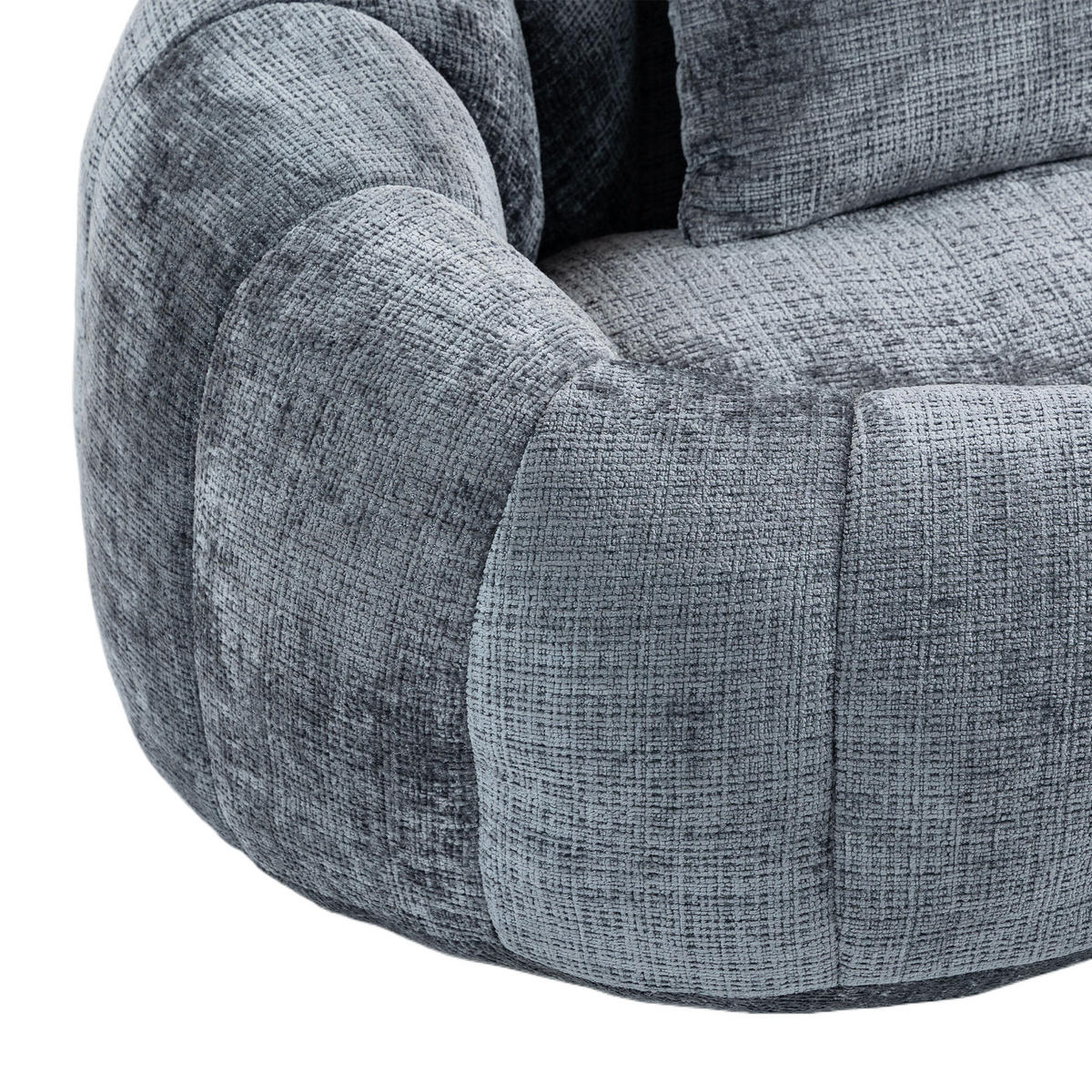 SITZSACK Chenille Grau - Grau, Textil (95/63/145cm) - WISHDOR