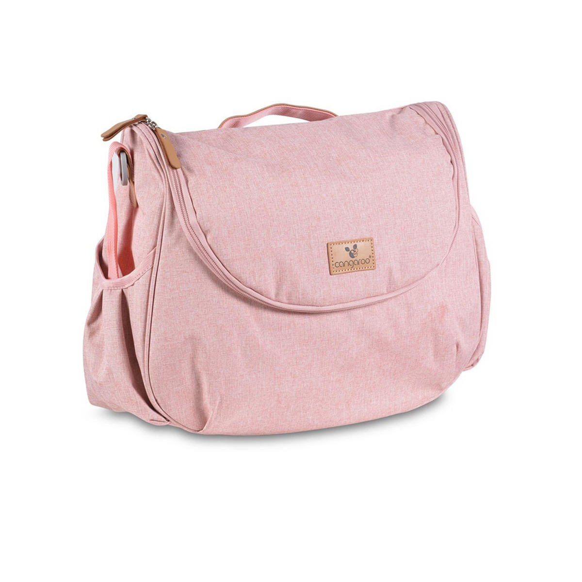 WICKELTASCHE Naomi rosa Wickelunterlage, Schultergurt, Seitentaschen und Reißverschluss - Rosa, Textil (10/32/40cm) - Cangaroo