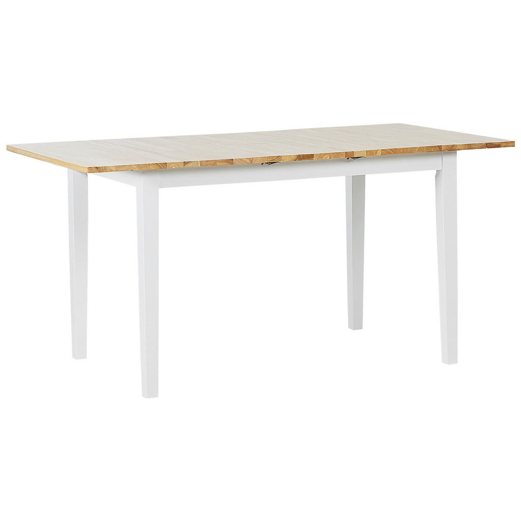 MASĂ DE SUFRAGERIE 120-150/80/74 cm maro deschisă, albă dreptunghiulară Houston
