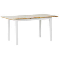 ESSZIMMERTISCH 120-150/80/74 cm Hellbraun, Weiß Rechteckig Houston - Hellbraun, Holz (150/80/74cm) - Beliani
