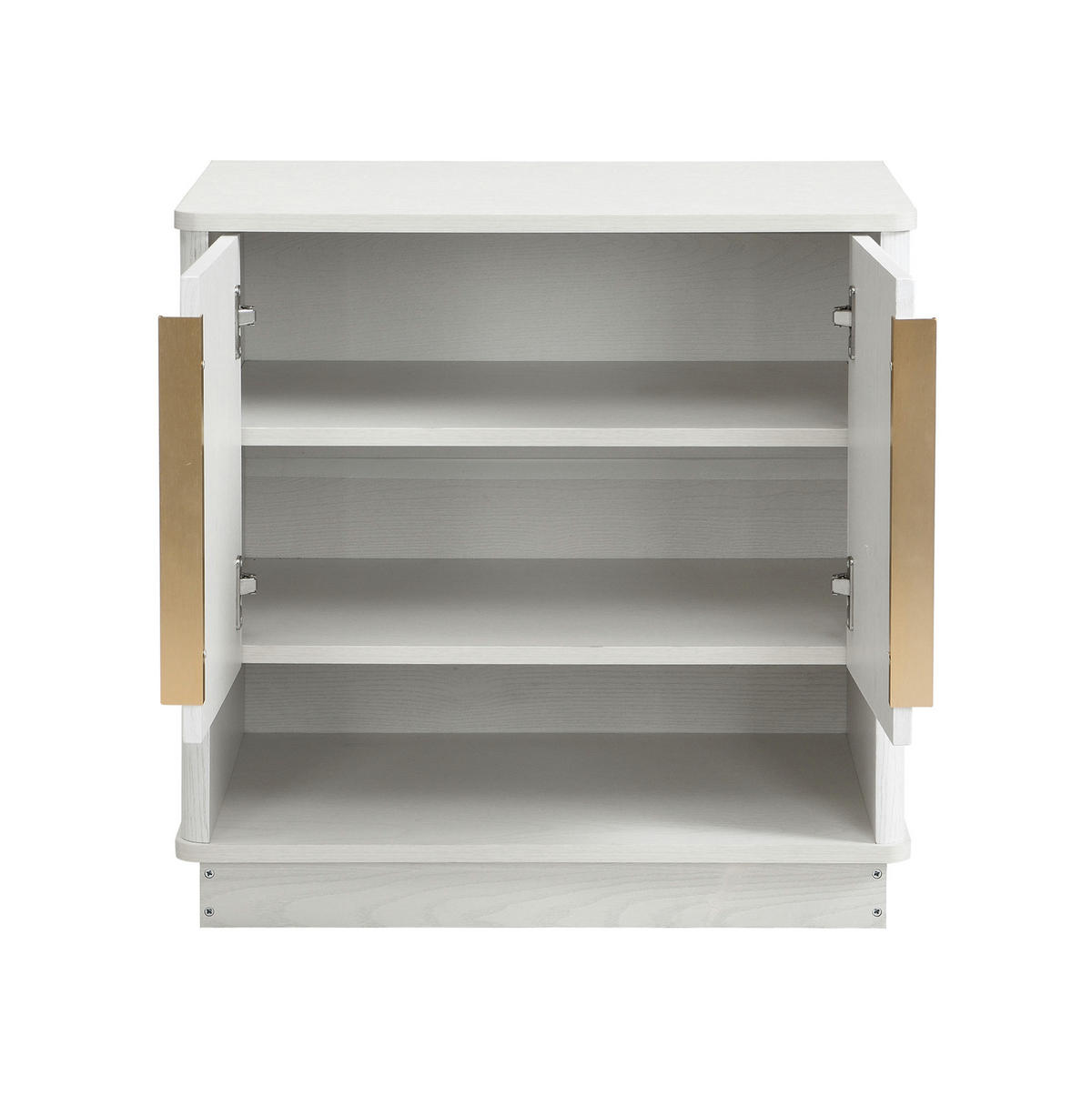 SCHUHSCHRANK 60/40/61 cm in Weiß mit 2 Türen und offenem Fach - Weiß, Holzwerkstoff (60/61/40cm) - Flora Grace