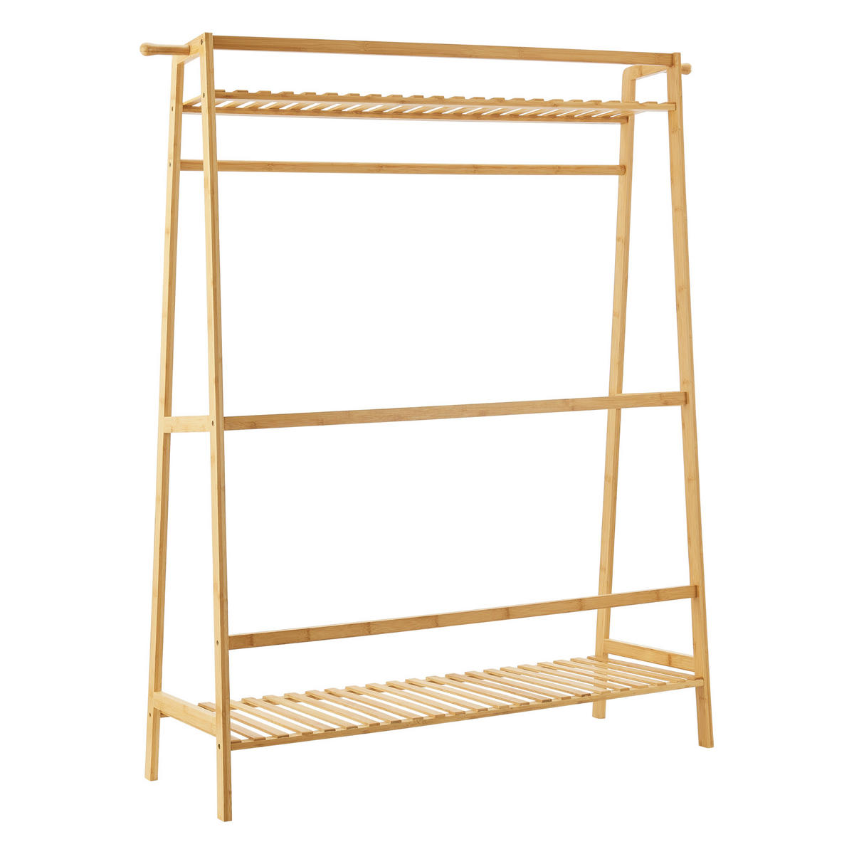 GARDEROBENSTÄNDER Föglö - Naturfarben, Holz (100/139/40cm) - [en.casa]
