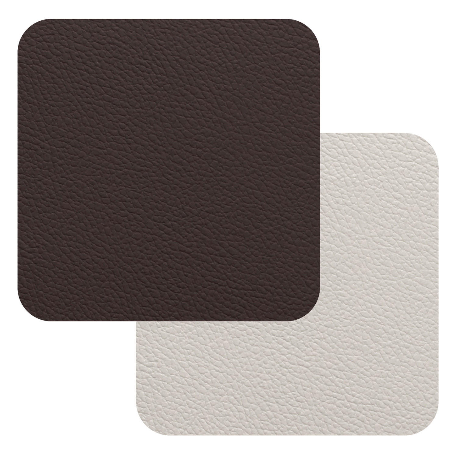 FLEXIMATS Untersetzer, 4er Set, 10x10cm, Braun/Weiß - Braun, Textil (10/10cm) - Freeform