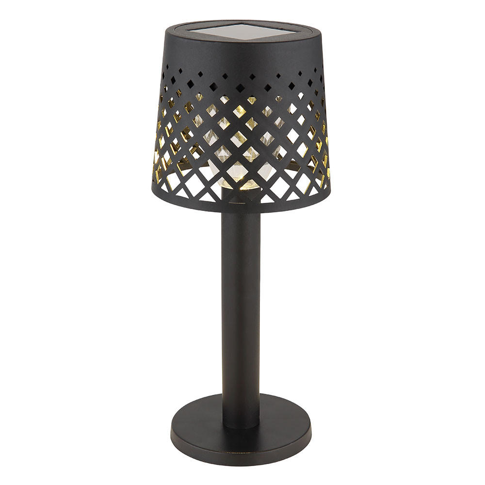 LED AUSSENLEUCHTE Schwarz Matt Dekorstanzungen - Schwarz, Kunststoff (9/9/21cm) - Globo Lighting