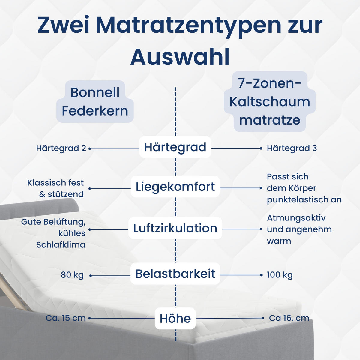 POSLTERBETT mit Kaltschaummatratze 100x200 cm in Anthrazit - Anthrazit, Holzwerkstoff/Textil (100/200cm) - Home Collective