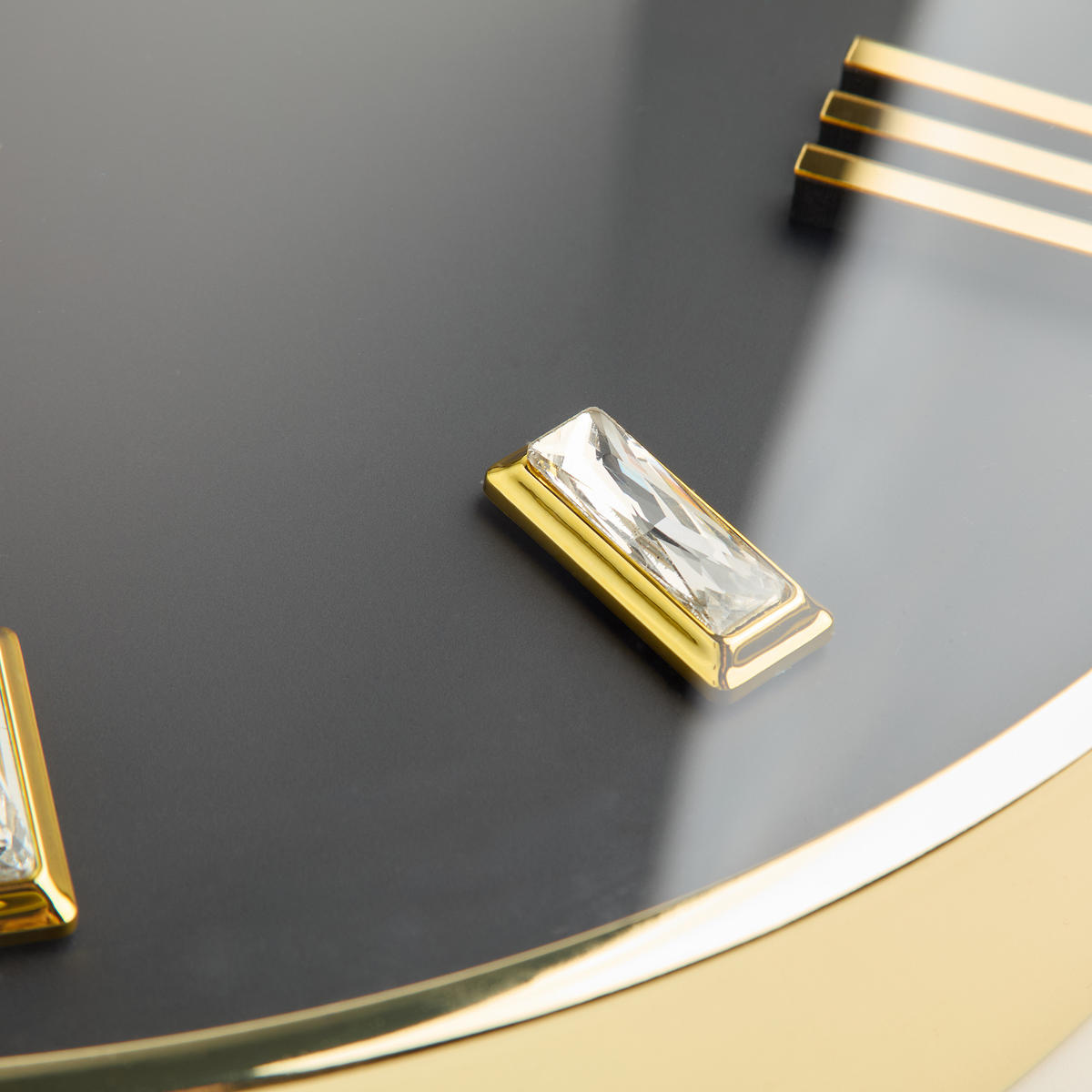 WANDUHR Lunex 40x6cm, Schwarz - Schwarz, Kunststoff (6/1/40cm) - home&you