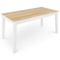 ESSTISCH PRIA natur, weiß - Naturfarben, Holz (90/180/78cm) - IDIMEX