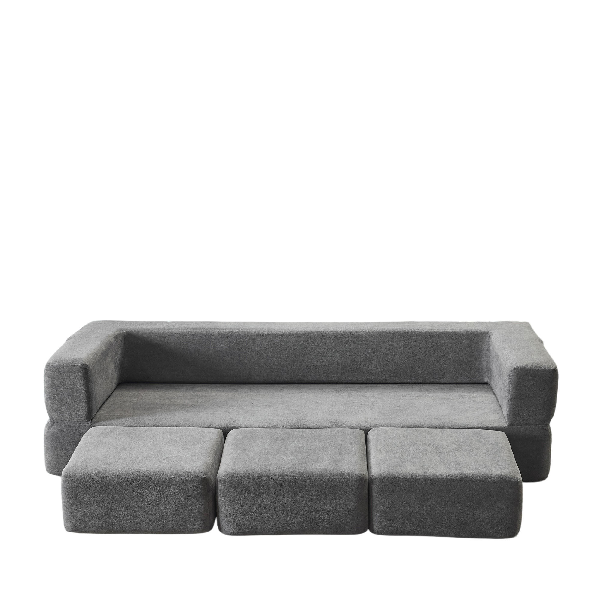 ComfortXL Schlafsofa Grau 75.5x50x201 cm