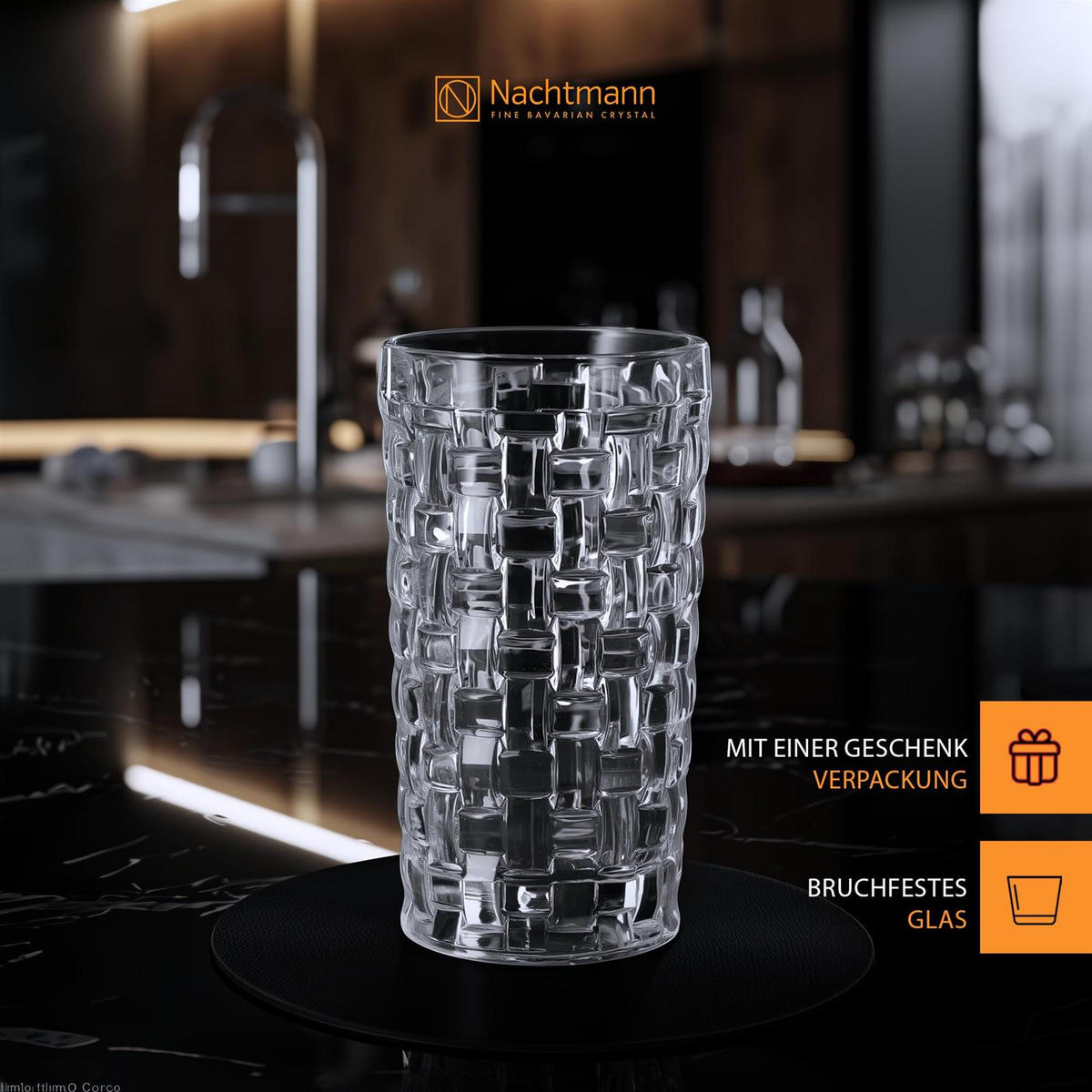 LONGDRINKGLÄSER Bossa Nova transparent 395 ml 4er Set - Transparent, Glas (0.001L) - Nachtmann