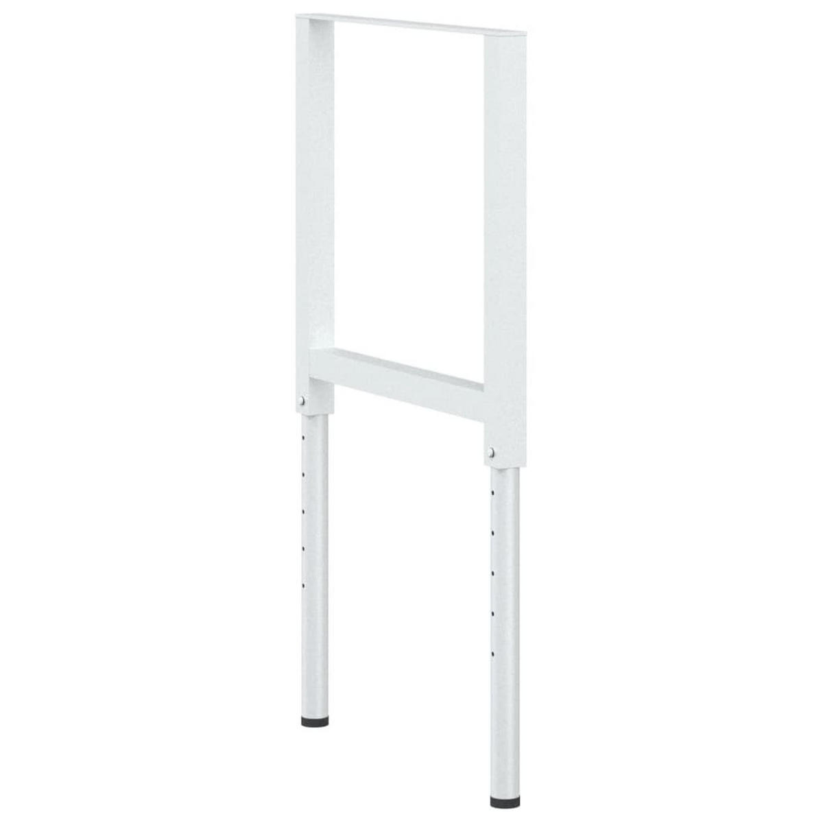WERKBANKGESTELL Verstellbar 2 Stk. Metall 55/(69-95,5) Cm Grau - Grau, Metall (55/95.5/4cm) - vidaXL
