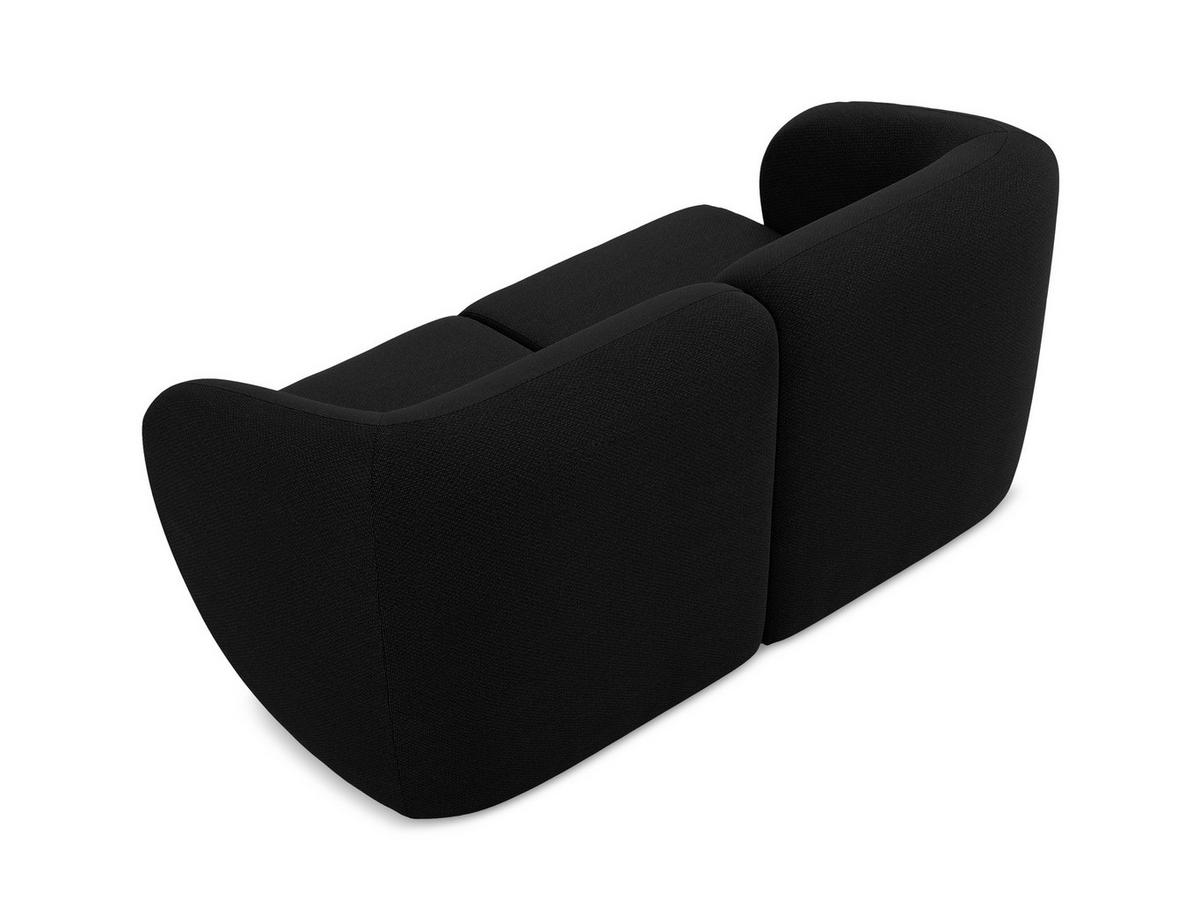 2-SITZER-SOFA Bouclé Stoff Schwarz - Schwarz, Holzwerkstoff/Kunststoff (174/75/94cm) - Makamii