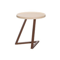 BEISTELLTISCH MDF Ø 40 cm - Braun, Holzwerkstoff (40/40/42.5cm)