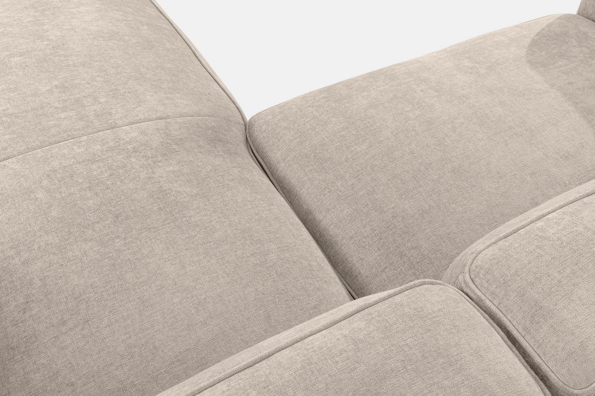 ECKSOFA RECHTS FUBBO, Cremig - Creme, Holz/Holzwerkstoff (225/176cm) - KONSIMO®