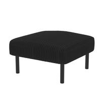 HOCKER Cord Schwarz - Schwarz, Textil/Metall (56/39/51cm) - WISHDOR