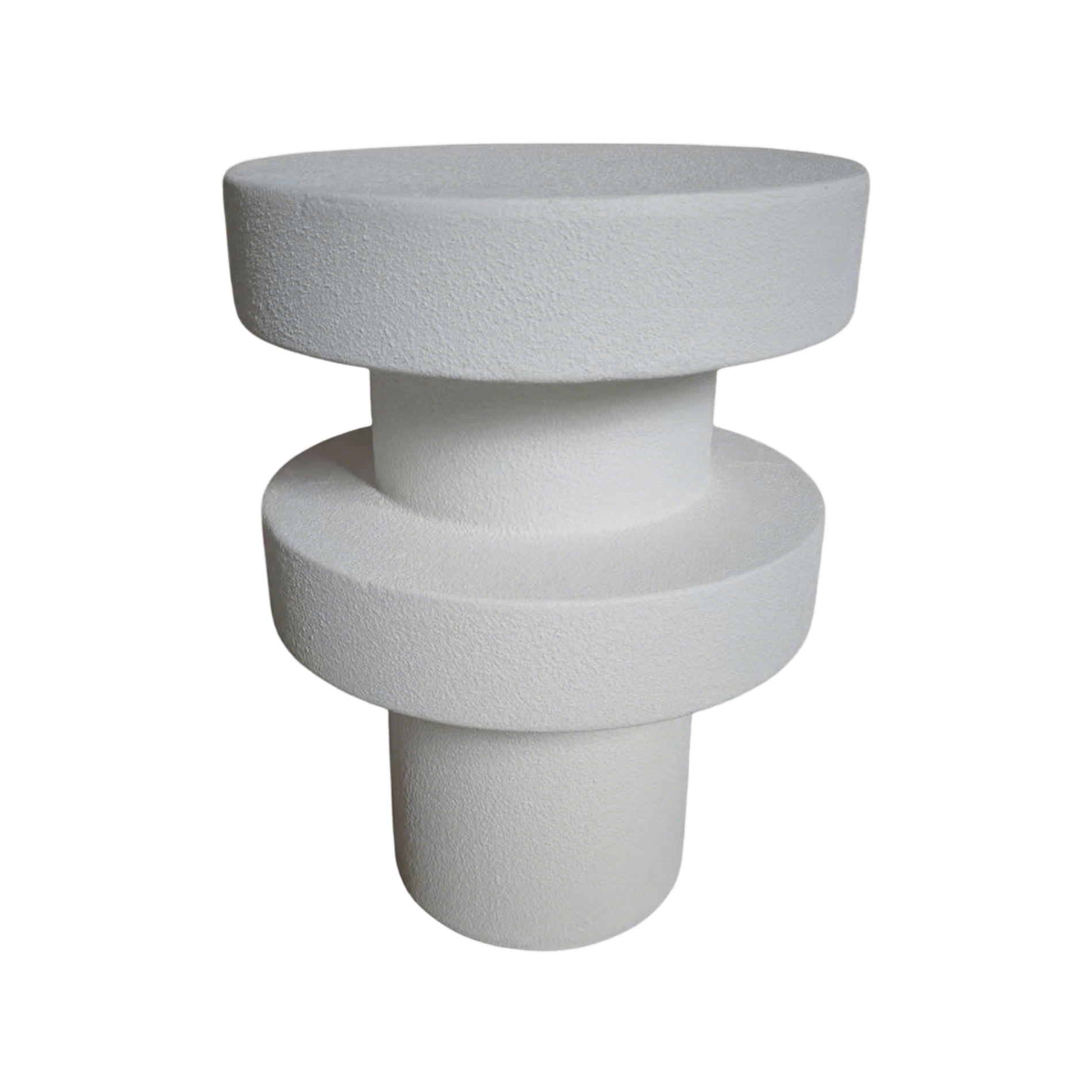 BEISTELLTISCH Weiß 33/33/45 cm - Weiß, Stein (33/33/45cm) - Mobili Rebecca