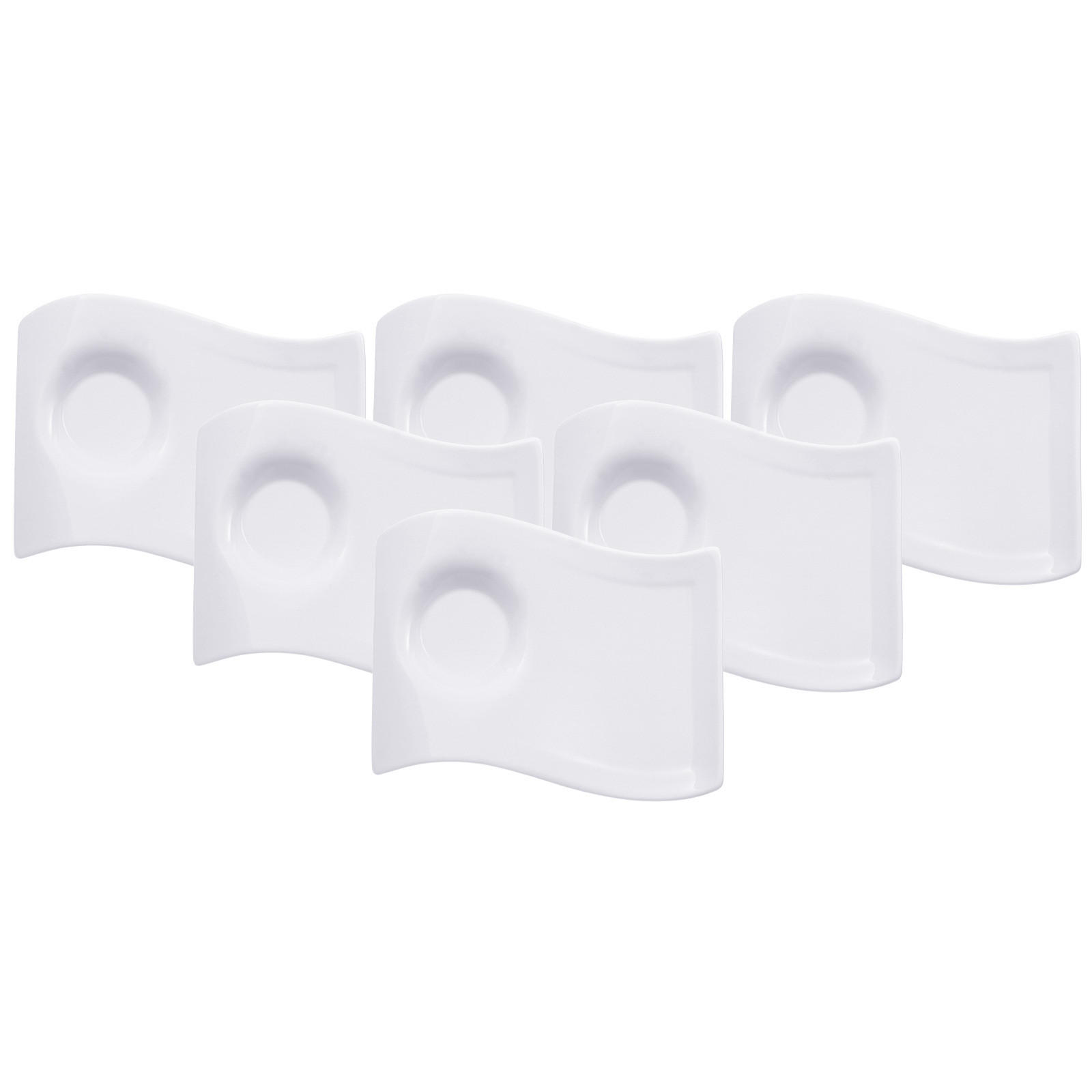 ESPRESSO UNTERTELLER NewWave Caffè weiß 17 x 13 cm 6er Set - Weiß, Keramik (1cm) - Villeroy & Boch