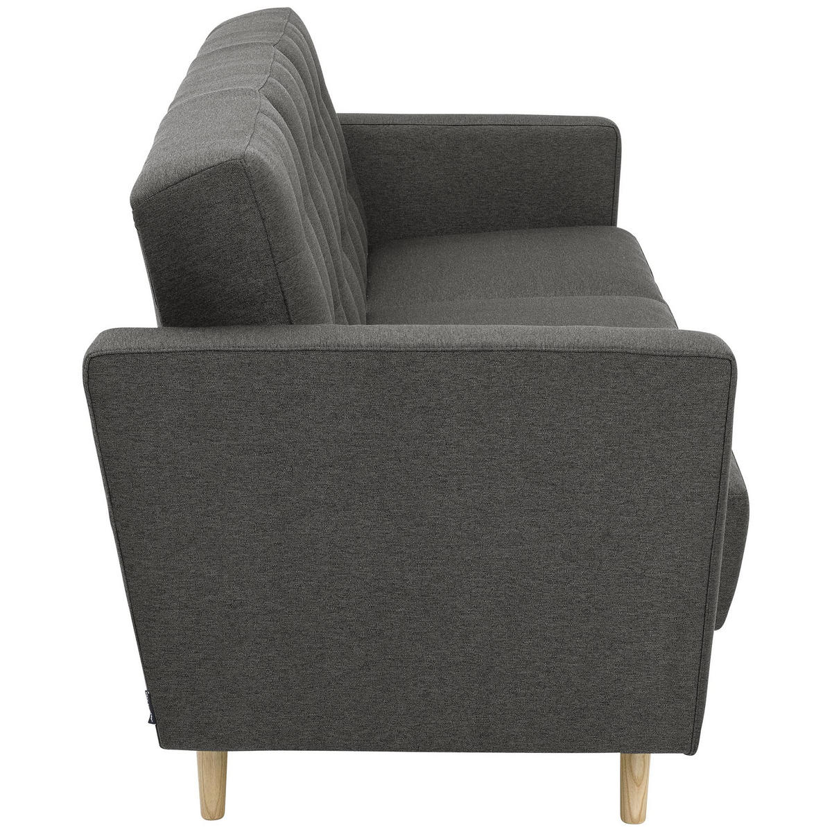 SOFA 3-Sitzer mit Bettfunktion Kazia Flachgewebe anthrazit - Anthrazit, Kunststoff (224/81/83cm) - 58aufmkessel
