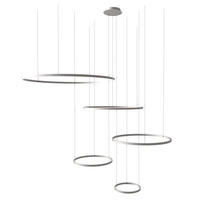 LED-HÄNGELAMPE 5er Ring Aluminium Ø 120 | 100 | 80 | 60 | 40cm - Alufarben, Metall (1.3/120/3.3cm) - s.luce