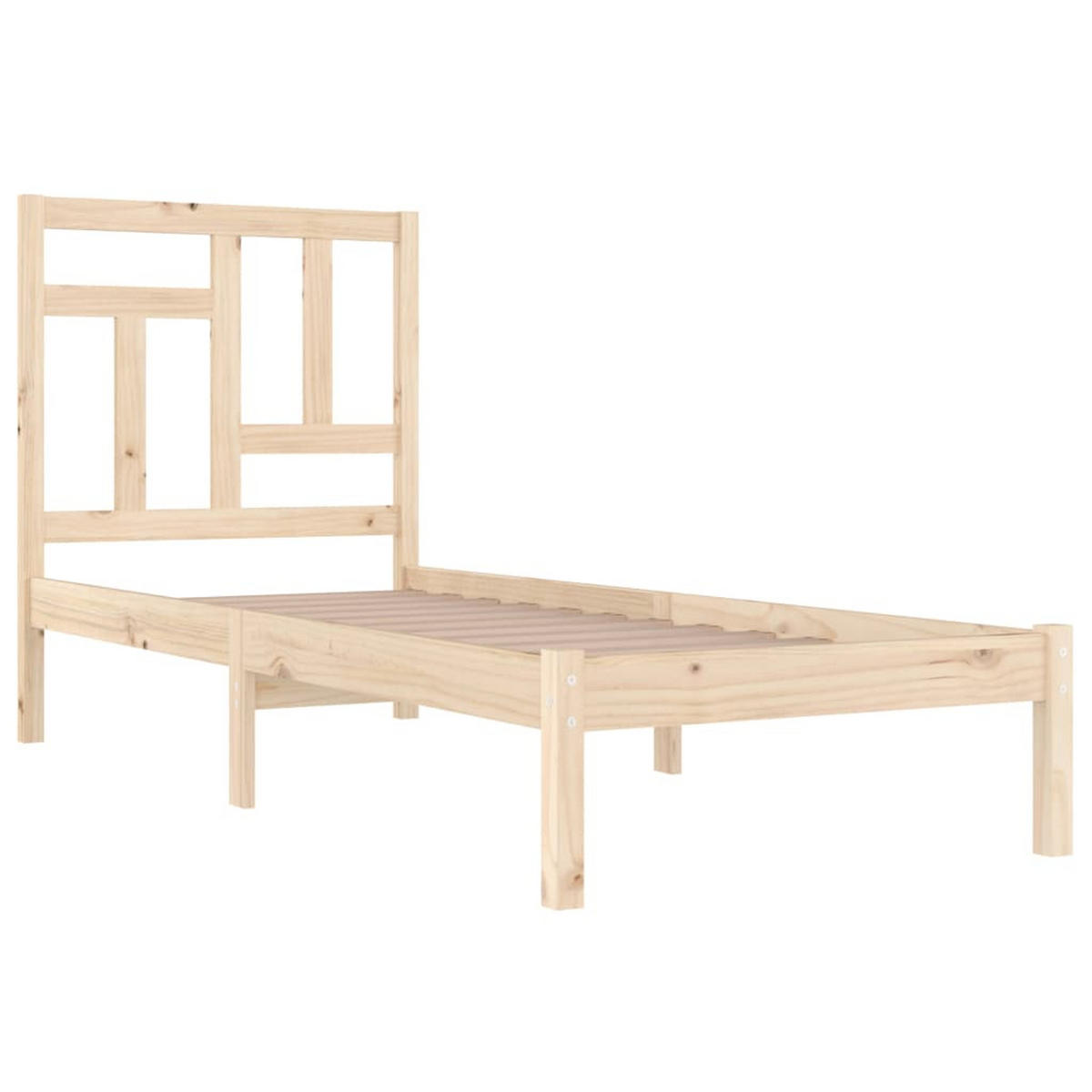 BETT Necaise 95.5/205.5 cm - Braun, Holz (90/200cm) - Nettlife