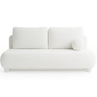 SCHLAFSOFA MAJA, Sofa mit Schlaffunktion und Bettkasten, Farbe: Weiß, Bouclé-Stoff - Weiß, Textil (209/96/96cm) - Sepro Meble