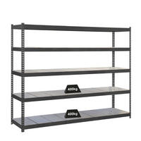 SCHWERLASTREGAL METAL BEAST FIVE | HxBxT 200x240x45cm | Fachlast 400kg | Anthrazit - Anthrazit, Metall (240/200/45cm) - PROREGAL