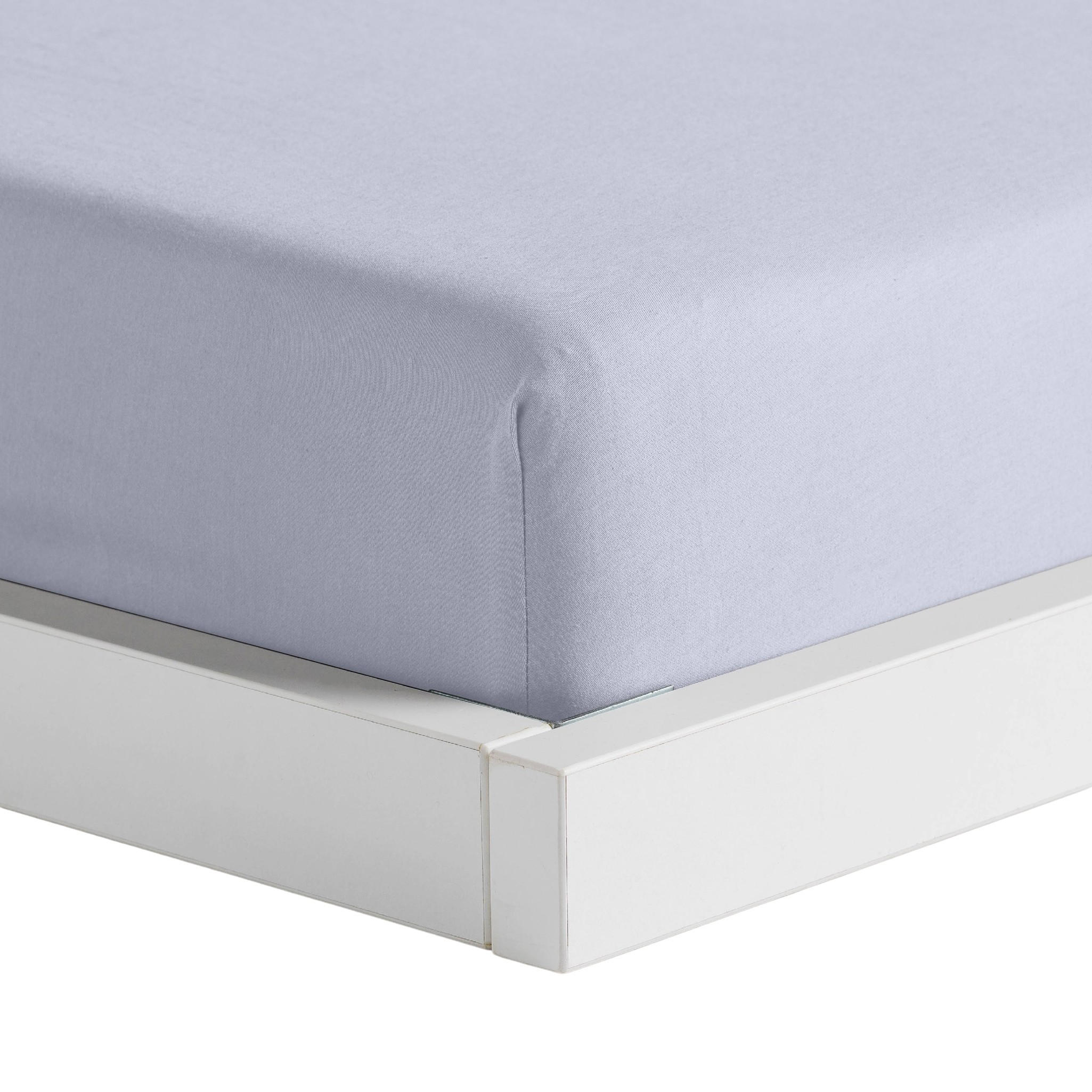 SPANNBETTLAKEN Satinette - Violett, Textil (180/200cm) - home&you
