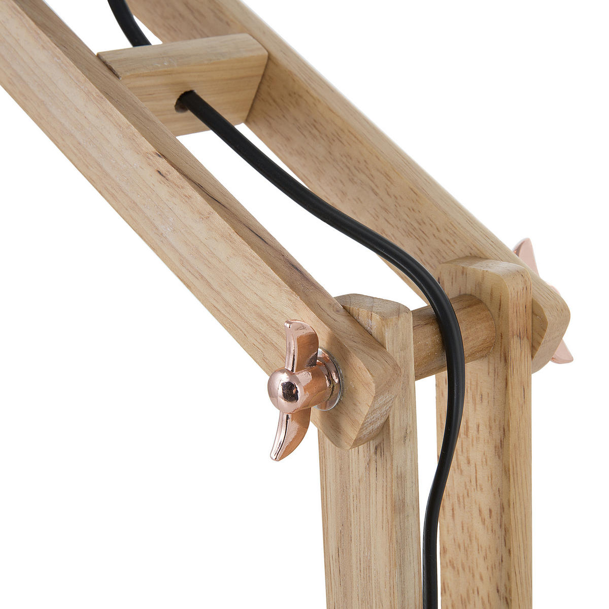 SCHREIBTISCHLAMPE Salado 18/18/53 cm - Kupferfarben, Kunststoff (18/18/53cm) - Beliani