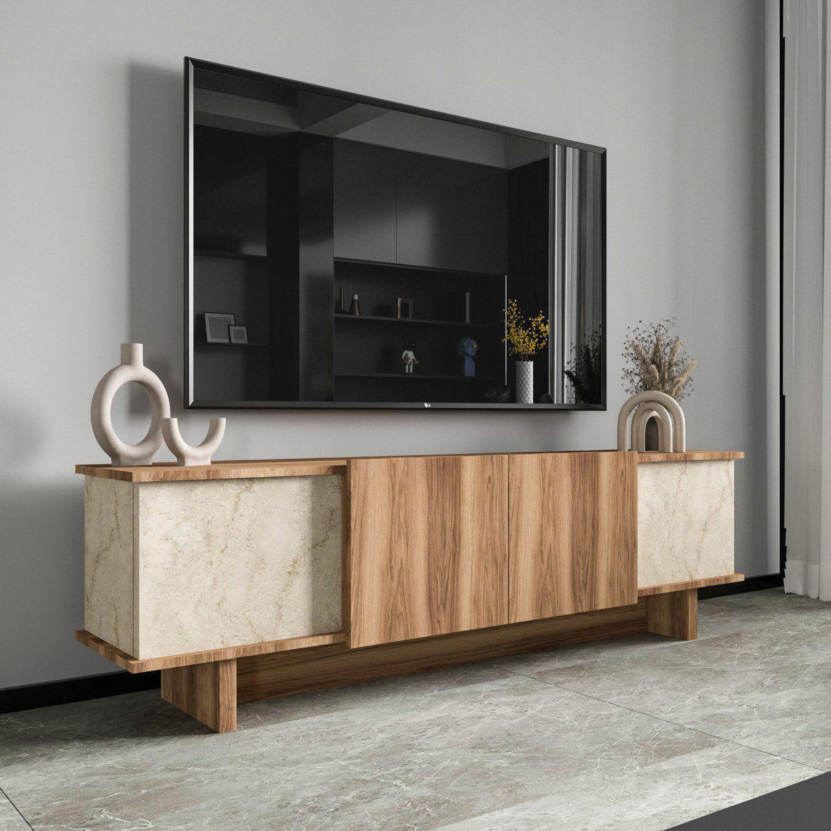 TV-MÖBEL diana beige - Beige, Holz (33/50/180cm) - Habitat Garten