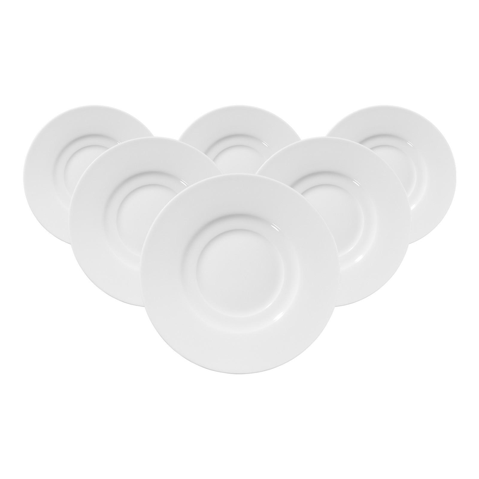 KAFFEEUNTERTASSEN Bianco Conico weiß ø 15 cm 6er Set - Weiß, Keramik (15cm) - Ritzenhoff Breker