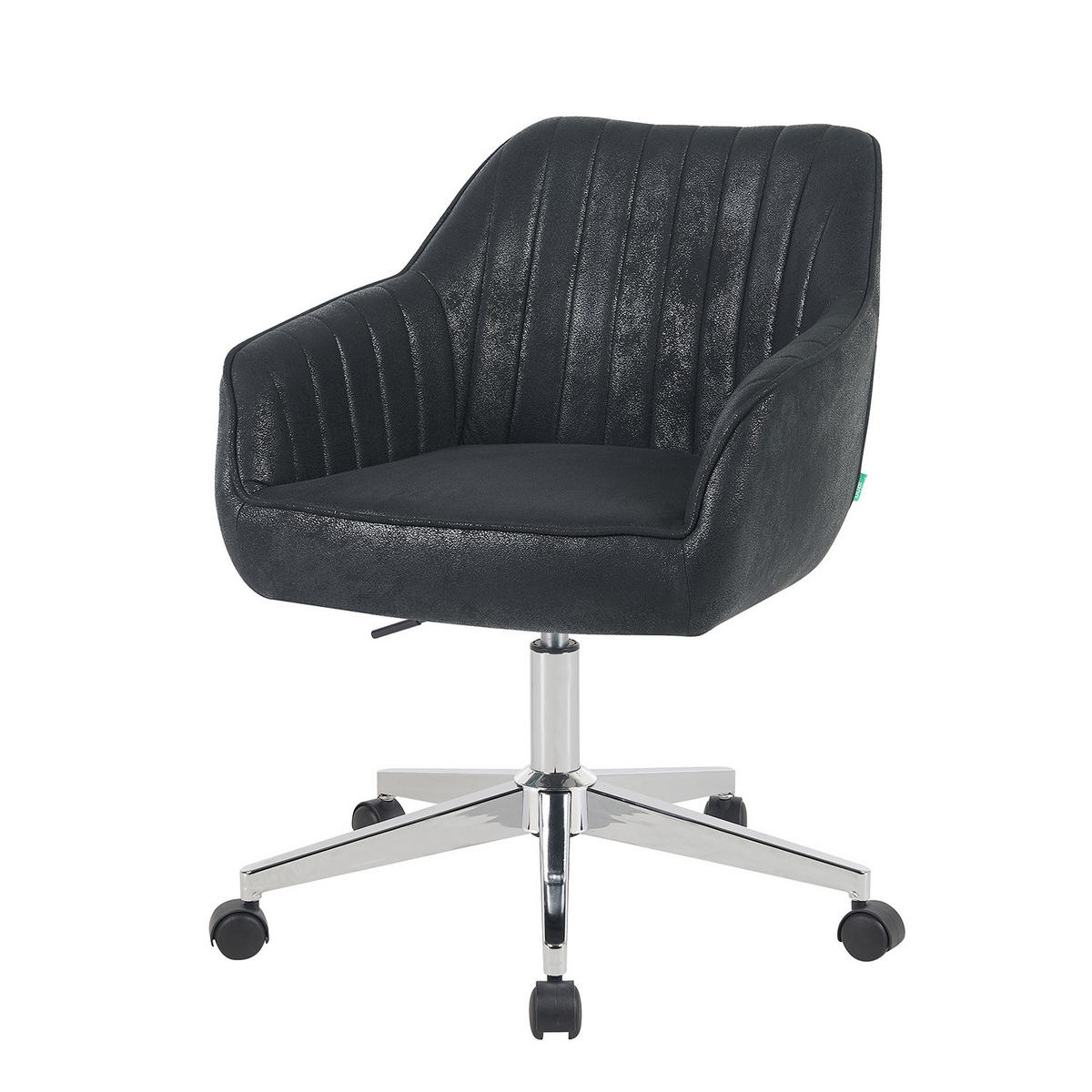 BÜROSTUHL Mika-Noel - Chromfarben/Schwarz, Textil/Metall (60/79/61cm) - DUBI Möbel