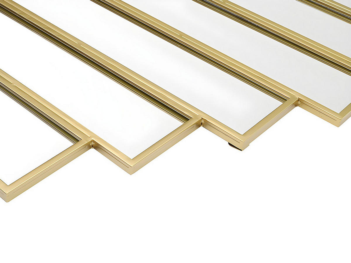 SPIEGEL symmetrisch Art Déco - 90 x 120 cm - Metall - Goldfarben - GALICE - Goldfarben, Glas (120/90/1.5cm) - Vente-Unique