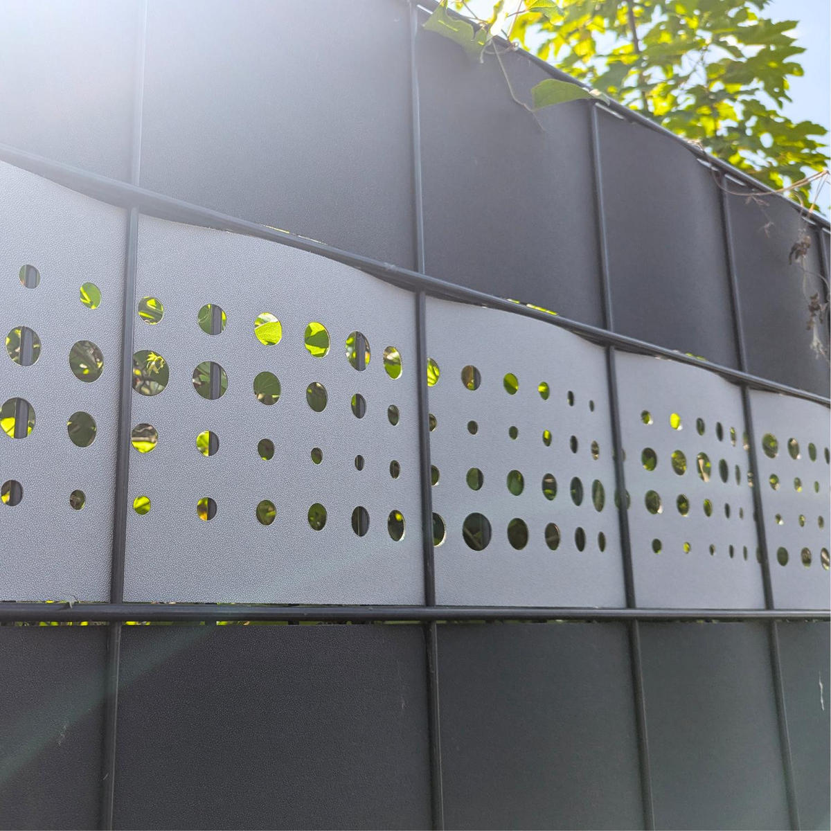 SICHTSCHUTZSTREIFEN zaun|zu PREMIUM dekor Pulse Sichtschutz Gelb 2,55m - Gelb, Kunststoff (255/19cm) - ZAUN|ZU