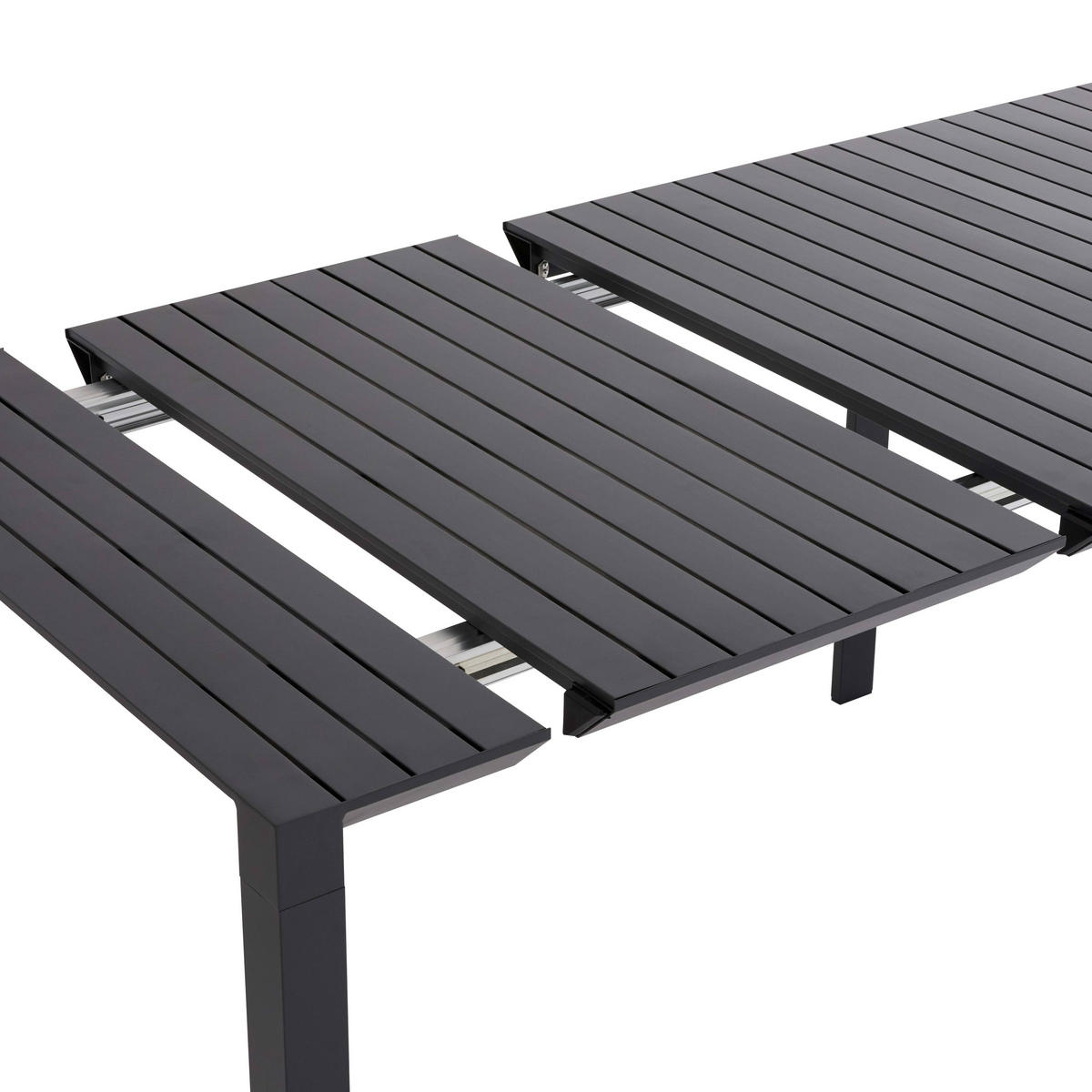 GARTENTISCH ausziehbar 52/260 cm, Grau - Grau, Metall (52/100/74cm) - Oviala