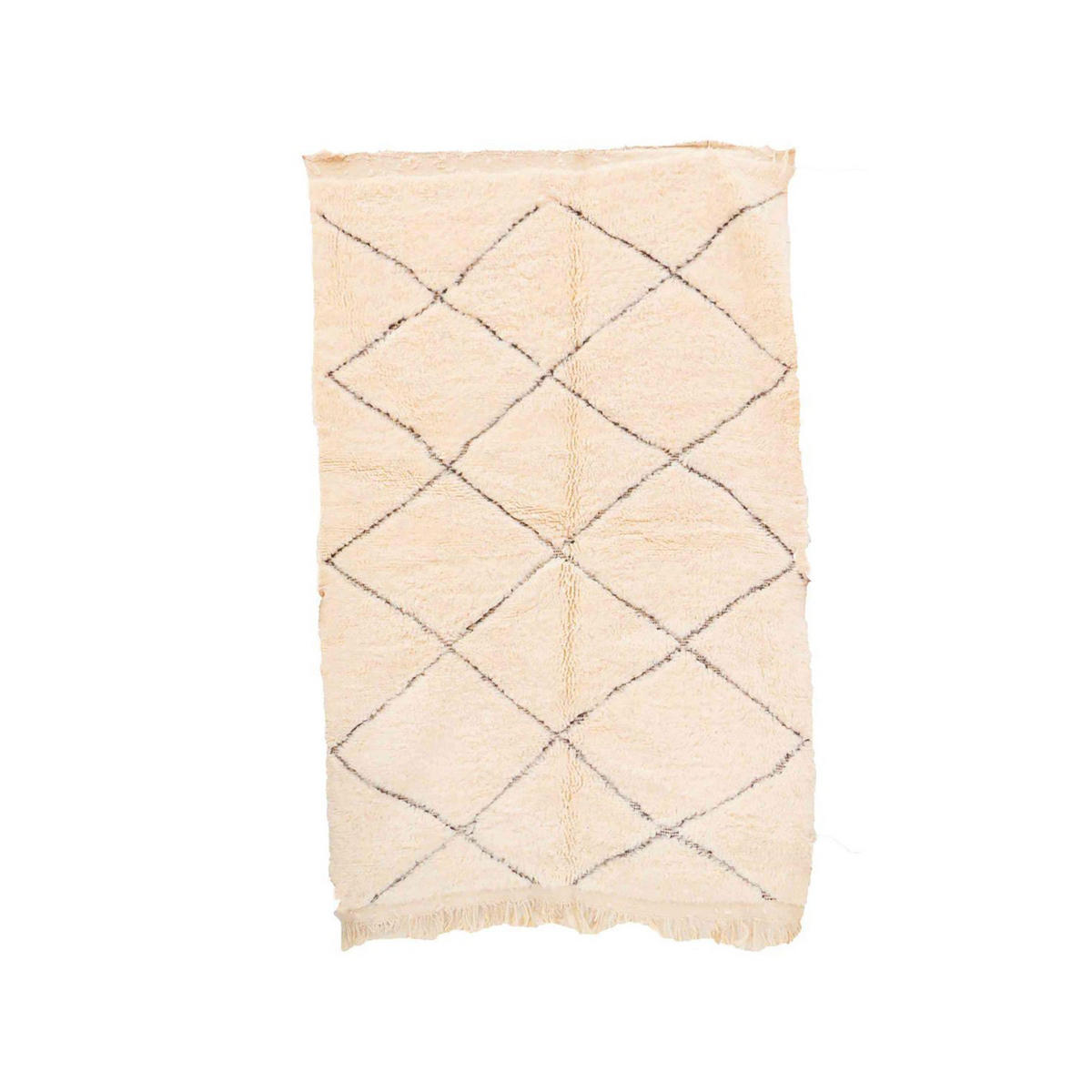 BERBERTEPPICH aus reiner Wolle 144x 228 cm - Beige, Naturmaterialien (144/228cm) - AFK Living