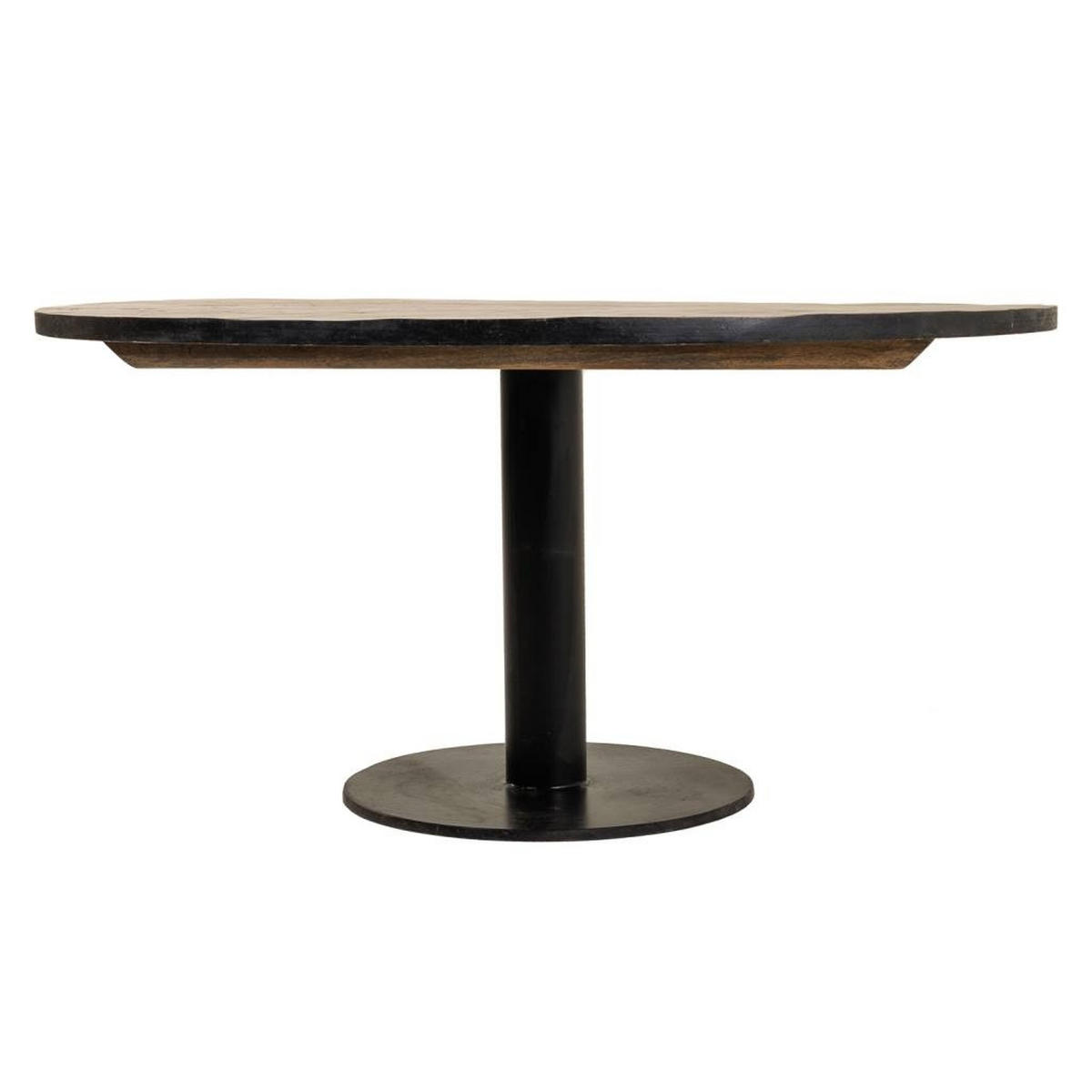 TISCH aus Metall und Holz, braun, 90x45cm - Braun, Holz (90/90/45cm) - Wanderlust