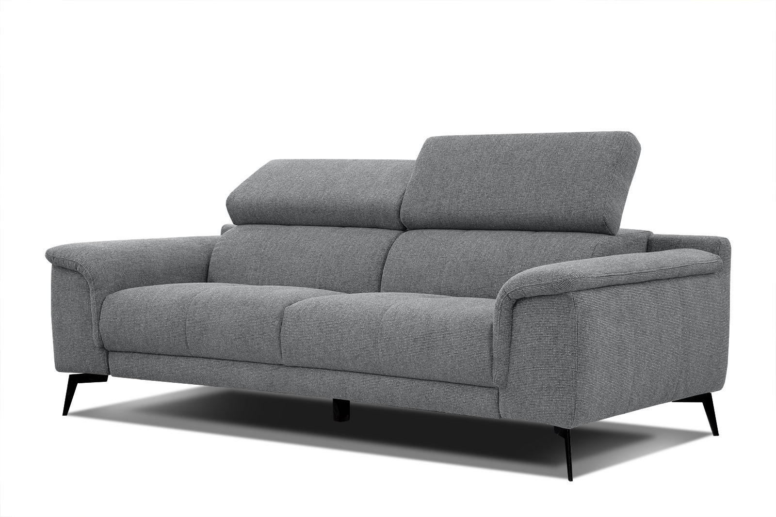 SOFA FIERO 3-Sitzer, grau - Grau, Holzwerkstoff/Textil (212/82/103cm) - Courtois Laville