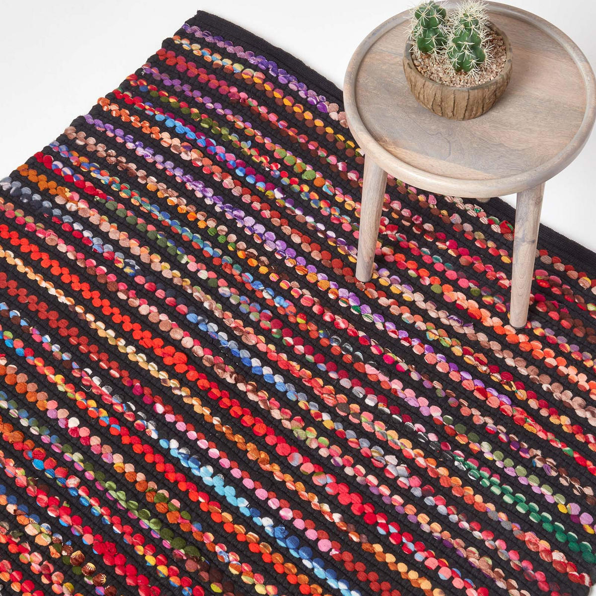FLICKENTEPPICH Folk 120/170 cm - Multicolor, Textil (120/170cm) - Homescapes