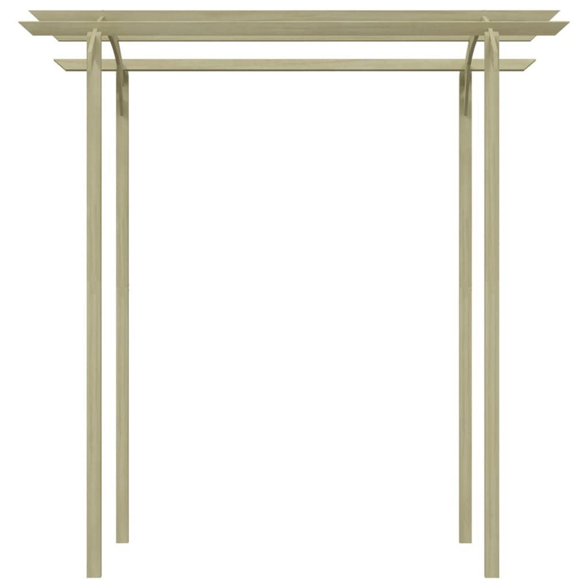 PERGOLA aus Holz FEOL | 1,8x1,97x2,1m Kiefernholz | Gartenbogen Rankhilfe - Grün, Holz (180/210/197cm) - DELUKE