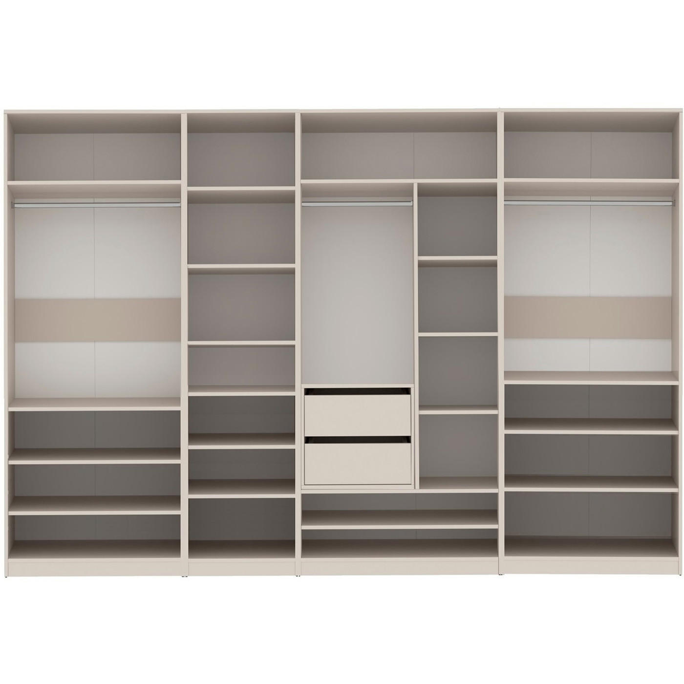 BEGEHBARER OFFEN KLEIDERSCHRANK TRES Q/C CASHMERE 300/206/51 cm - Kaschmir, Holzwerkstoff (300/206/51cm) - Marmex Möbel