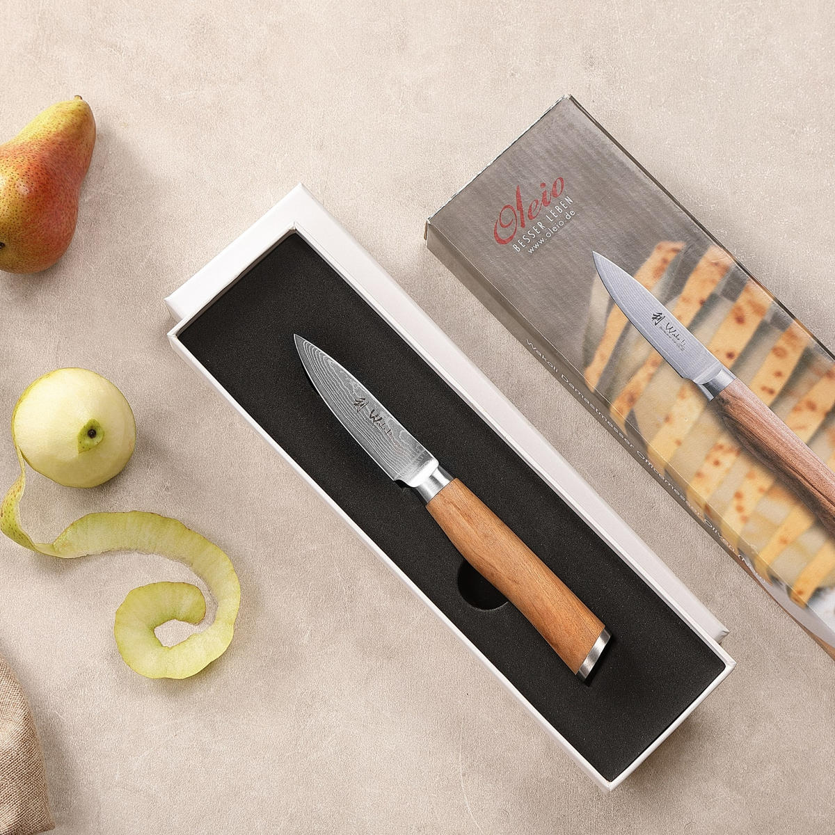 OFFICEMESSER 8,5 cm - Braun, Holz/Metall (20cm) - Wakoli